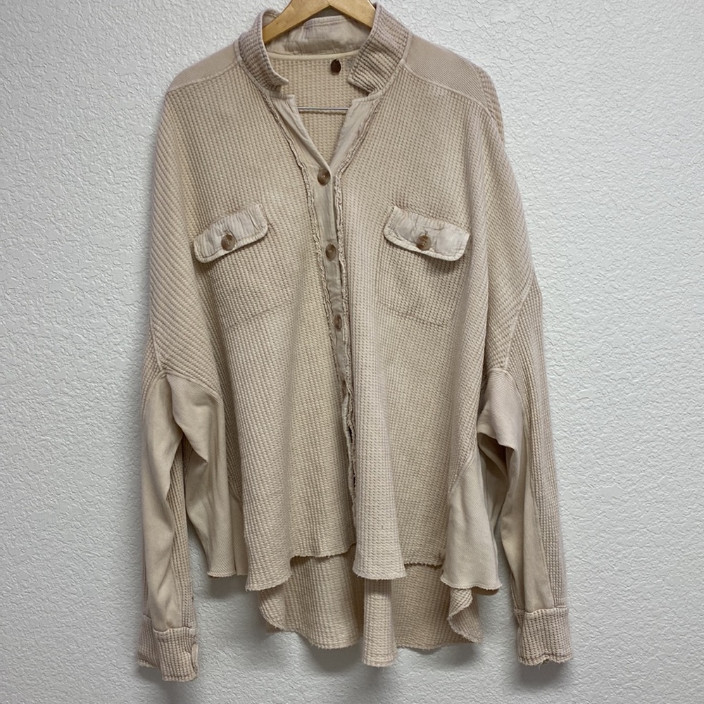 Free People FP One Scout Jacket/Shacket Sand Color XL currently sold out in XL